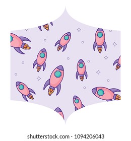 space rockets pattern