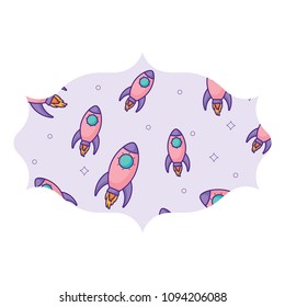 space rockets pattern
