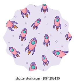 space rockets pattern