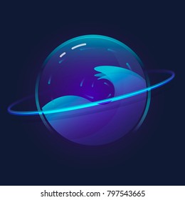 Space round universe planet