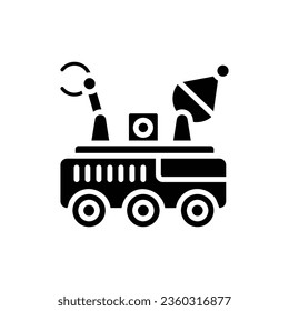 Space Rover Filled Icon Vector Illustration
