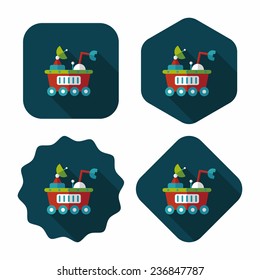 Space Rover flat icon with long shadow,eps10