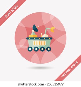 Space Rover flat icon with long shadow,eps10