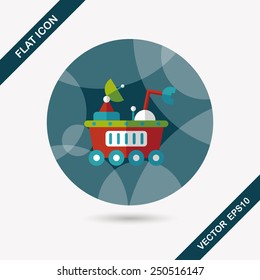Space Rover flat icon with long shadow,eps10