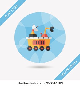 Space Rover flat icon with long shadow,eps10