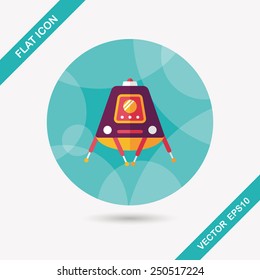 Space Rover flat icon with long shadow,eps10