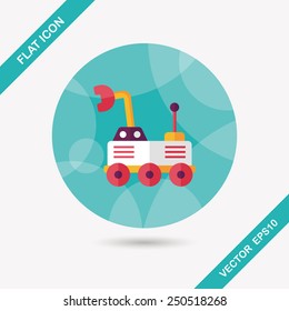 Space Rover flat icon with long shadow,eps10
