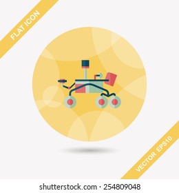 Space Rover flat icon with long shadow,eps10
