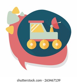 Space Rover flat icon with long shadow,eps10