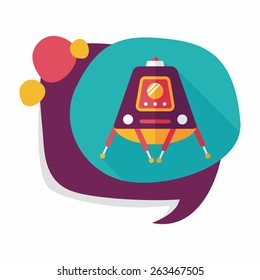 Space Rover flat icon with long shadow,eps10