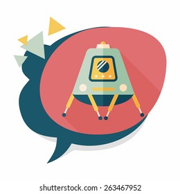 Space Rover flat icon with long shadow,eps10