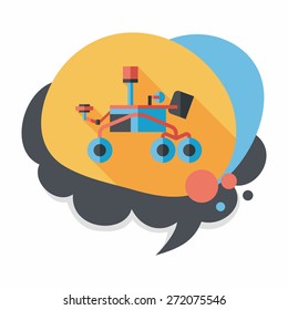 Space Rover flat icon with long shadow,eps10