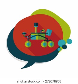 Space Rover flat icon with long shadow,eps10