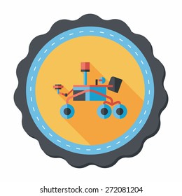 Space Rover flat icon with long shadow,eps10