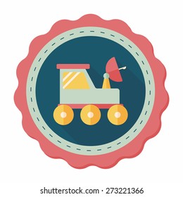 Space Rover flat icon with long shadow,eps10