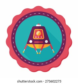Space Rover flat icon with long shadow,eps10