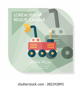 Space Rover flat icon