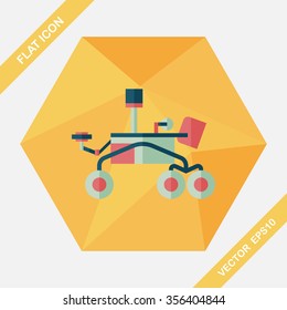 Space Rover flat icon with long shadow,eps10