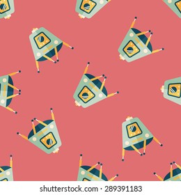 Space Rover flat icon,eps10 seamless pattern background
