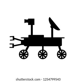Space rover icon on white background. Vector illustration.