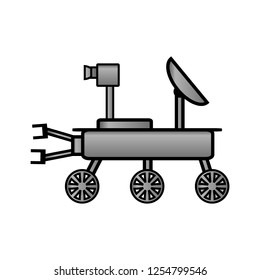 Space rover icon on white background. Vector illustration.
