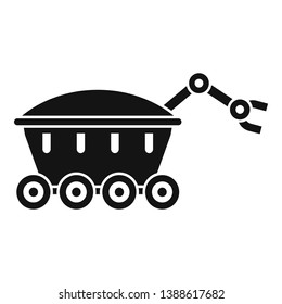 Space rover icon. Simple illustration of space rover vector icon for web design isolated on white background