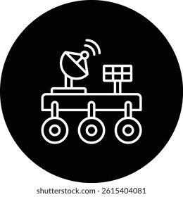 Space Rover vector icon. Can be used for printing, mobile and web applications.