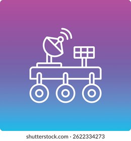 Space Rover vector icon. Can be used for printing, mobile and web applications.