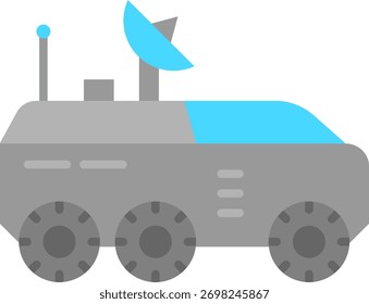 Ilustración vectorial plana del vehículo de Space Rover