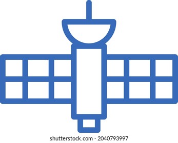 Satélite espacial, ilustración, vector, sobre un fondo blanco.