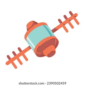 space satellite design vector isolated