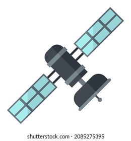 space satellite flat clipart vector illustration