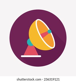 Space Satellite flat icon with long shadow,eps10