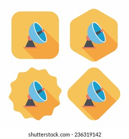 Space Satellite flat icon with long shadow,eps10
