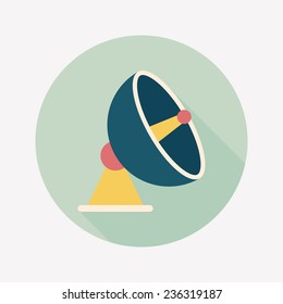 Space Satellite flat icon with long shadow,eps10