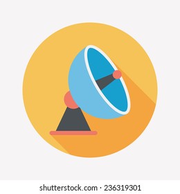 Space Satellite flat icon with long shadow,eps10