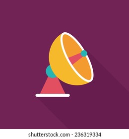 Space Satellite flat icon with long shadow,eps10