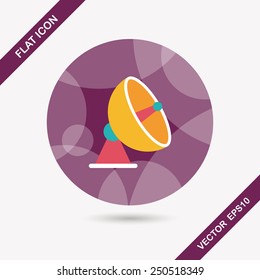 Space Satellite flat icon with long shadow,eps10