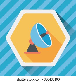 Space Satellite flat icon with long shadow,eps10