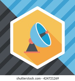 Space Satellite flat icon with long shadow,eps10