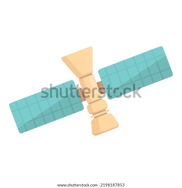 Space satellite icon cartoon vector. Planet\
future. Galaxy colony