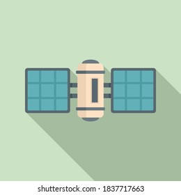 Space satellite icon. Flat illustration of space satellite vector icon for web design