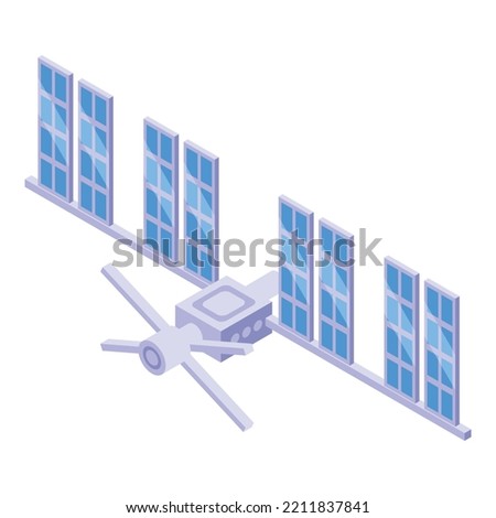 Space satellite icon isometric vector. Launch rocket. Ship cosmos