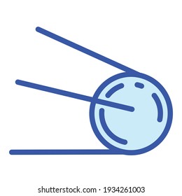 Space satellite icon. Outline space satellite vector icon for web design isolated on white background
