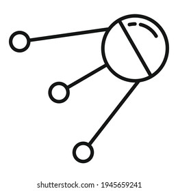 Space satellite icon. Outline Space satellite vector icon for web design isolated on white background