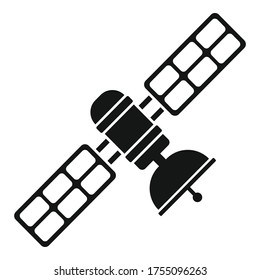 Icono de satélite espacial. Ilustración simple del icono del vector del satélite espacial para el diseño web aislado en fondo blanco