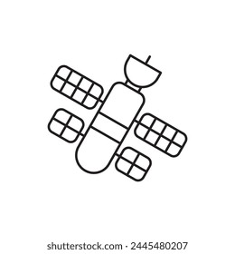 Space Satellite icon, template for graphic and web design. vector illustration