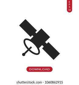 Space satellite icon vector