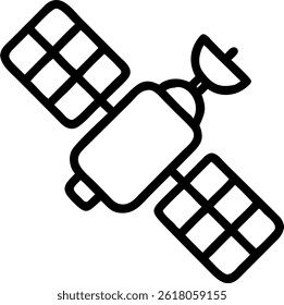 Space satellite icon vector illustration
