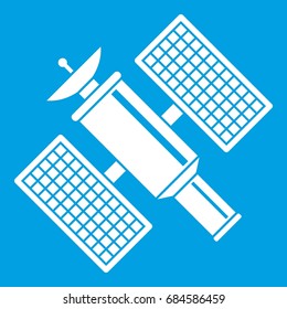 Space satellite icon white